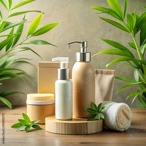 Mockup template beauty cosmetics products