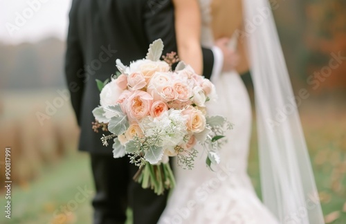 Bride Holding Wedding Bouquet