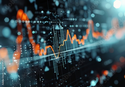Stock Market Data Displayed on Screen