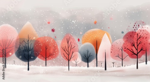 Winter Forest Illustration
