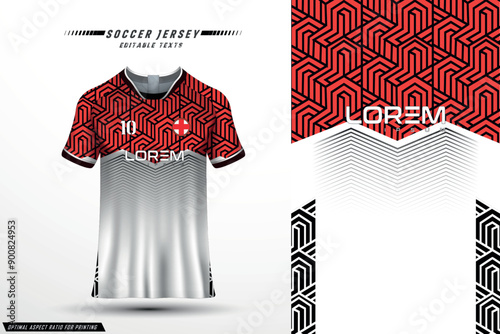 Soccer jersey sport shirt design template