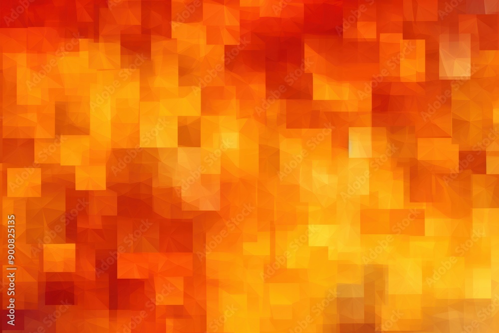Fiery red orange gold yellow abstract background. Geometric shape. Square rectangle block pattern. Pixel effect. Rough grain noise. Mosaic collage mix. Bright colour. Hot. Futuristic design template Fiery red orange gold yellow abstract background. Geometric shape. Square rectangle block pattern. Pixel effect. Rough grain noise. Mosaic collage mix. Bright colour. Hot. Futuristic design template