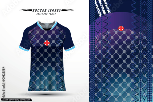 Soccer jersey sport shirt design template