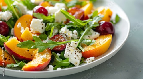 Peach, Cherry, and Tomato Salad