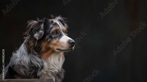 australian shepherd dog head