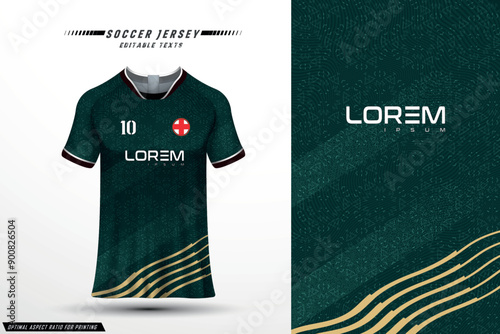 Soccer jersey sport shirt design template