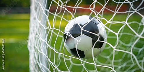 Soccer Ball Striking Net in Dynamic Goal Moment