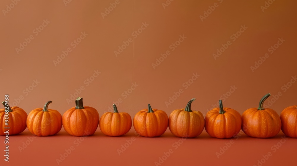 Tiny pumpkins in a row Tiny pumpkins in a row