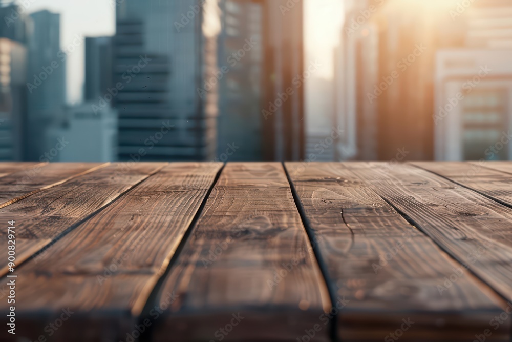 An ultramodern supernatural scene of a wood table in a comfortable style set against a meadow view An ultramodern supernatural scene of a wood table in a comfortable style set against a meadow view
