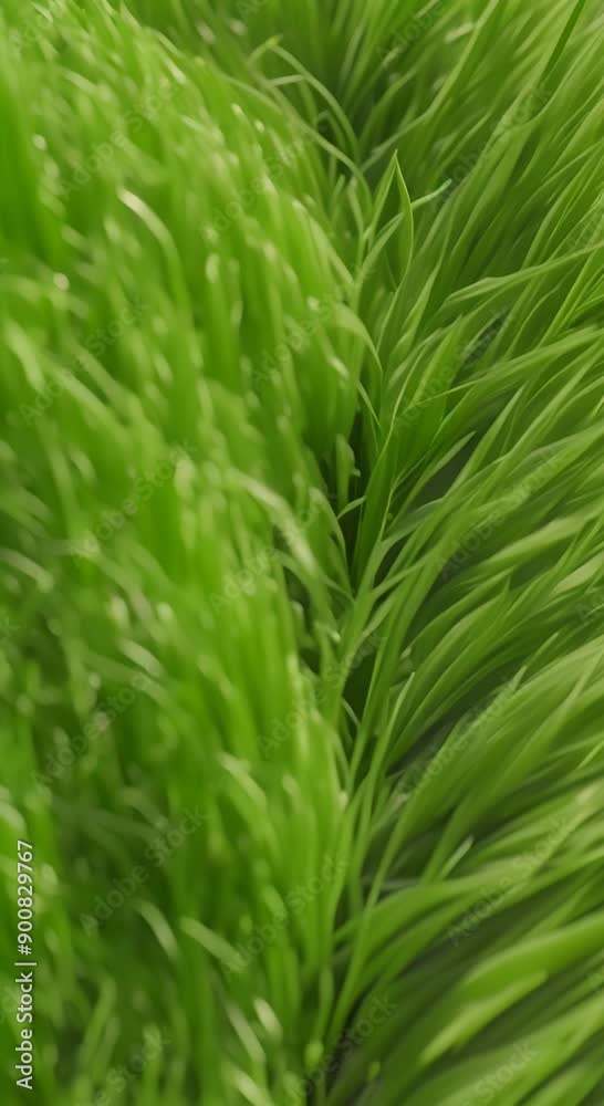Closeup of green artificial grass Slider shot 4k animation Closeup of green artificial grass Slider shot 4k animation