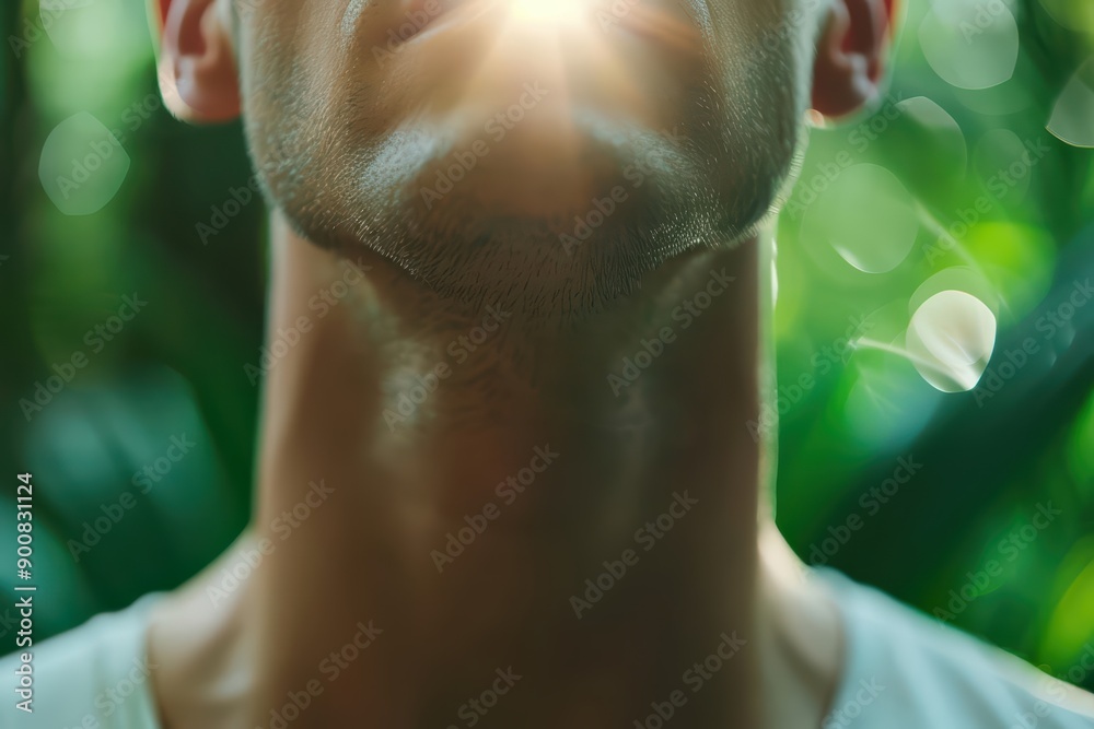 Healthy lifestyle style overall wellness concept depicted in an ultramodern and supernatural scene with sunlight filtering through Healthy lifestyle style overall wellness concept depicted in an ultramodern and supernatural scene with sunlight filtering through