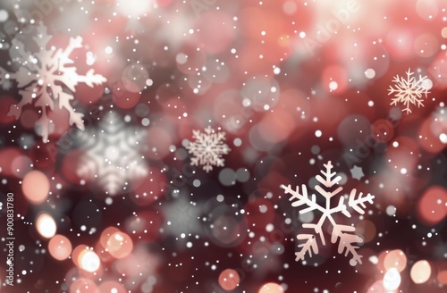 Red And White Bokeh Background