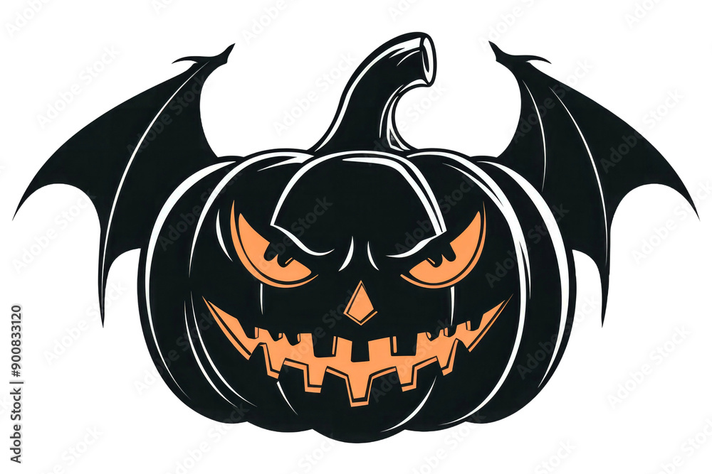 Naklejka premium halloween pumpkin head