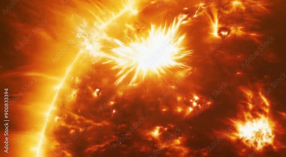 Solar flare on the sun Solar flare on the sun
