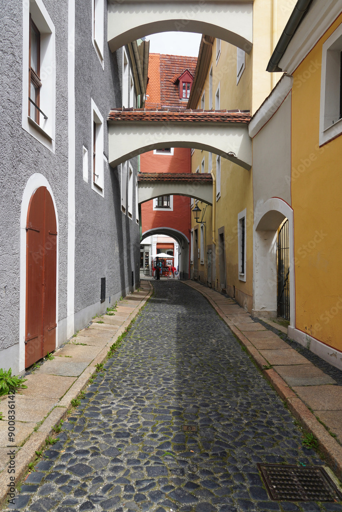 Obraz premium Cobbled streets in the old town of Goerlitz.