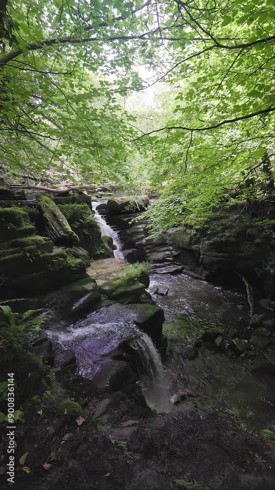Vertical video of a small waterfall in Wales (Clydach) Vertical video of a small waterfall in Wales (Clydach)
