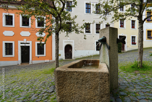 Historic buildings at one of the oldest settlement sites in the city, the so-called Karpfengrund. photo