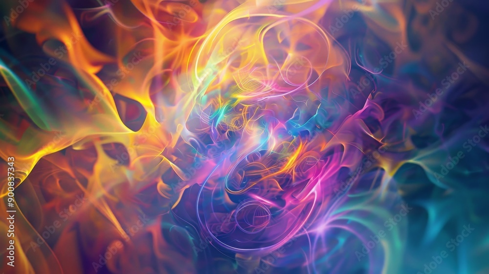 Fototapeta premium Esoteric geometry mystical magic wallpaper background 