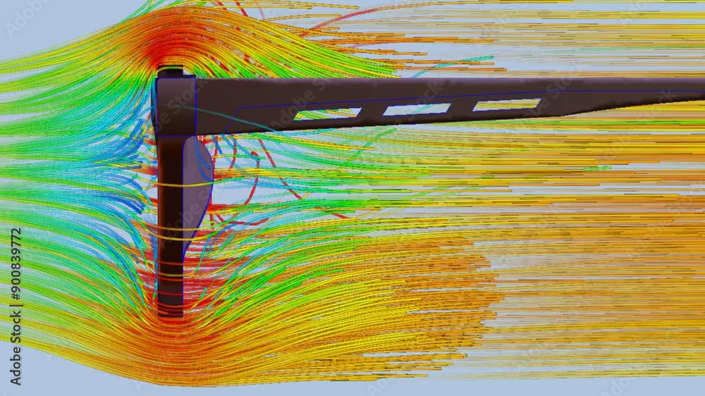 Glasses airflow simulation - CFD simulation Computational fluid dynamics