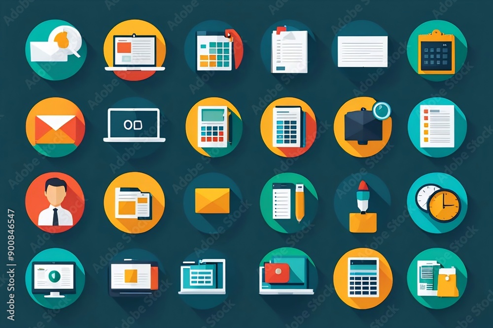 flat icons for web and mobile applications flat icons for web and mobile applications