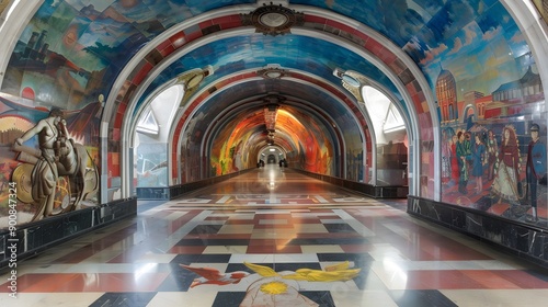 Moscow metro station Arbatskaya.  photo