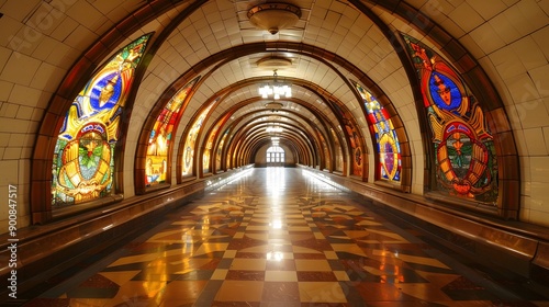 Moscow metro station Arbatskaya. 