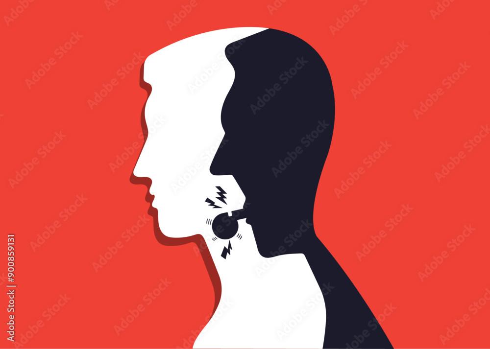 Illustration of a whistleblower