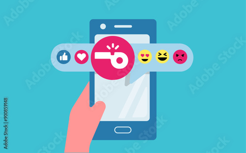 Illustration of a whistleblower