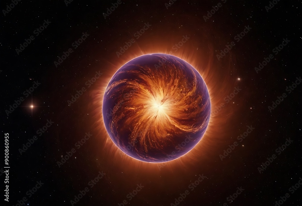 A planet orbiting a pulsar, bathed in rhythmic bursts of intense light and radiation, with stark contrasts between light and shadow. A planet orbiting a pulsar, bathed in rhythmic bursts of intense light and radiation, with stark contrasts between light and shadow.