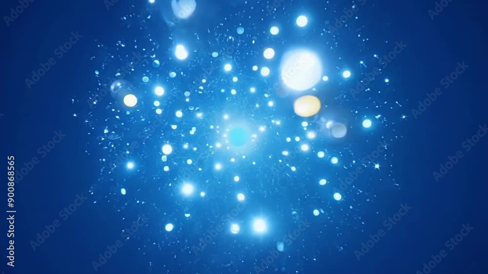 A fusion of creativity and technology with electric light bulbs creating a stunning arrangement on a deep blue background.