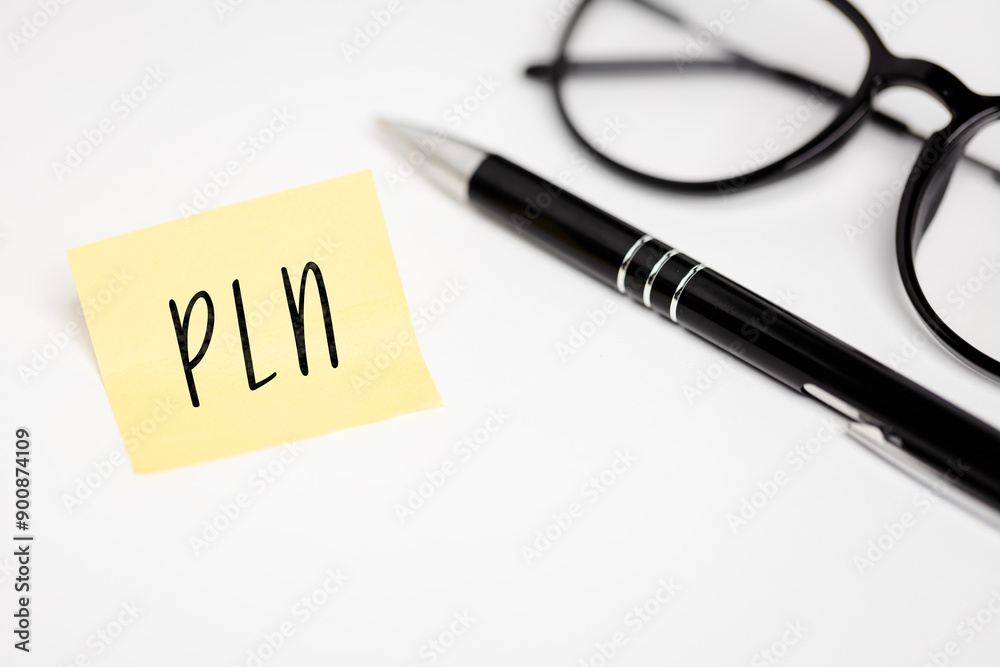 A yellow sticky note on a white background with the handwritten inscription A yellow sticky note on a white background with the handwritten inscription