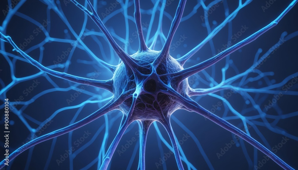 eural connections in the human brain, neurons with glowing pulses along neural pathways eural connections in the human brain, neurons with glowing pulses along neural pathways
