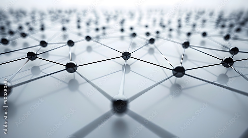 Abstract Connections. Network of connection points on a white background concept Abstract Connections. Network of connection points on a white background concept