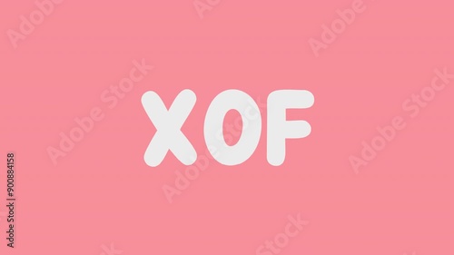 XOF, Very cute motion text that swings from side to side like a gummy photo