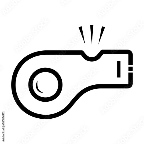 whistle Line Icon