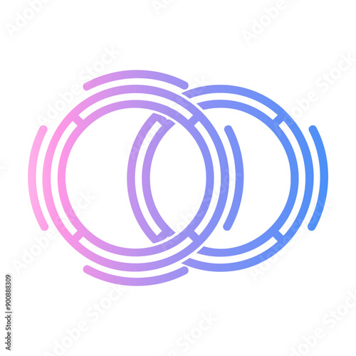 hula hoop Line Gradient Icon
