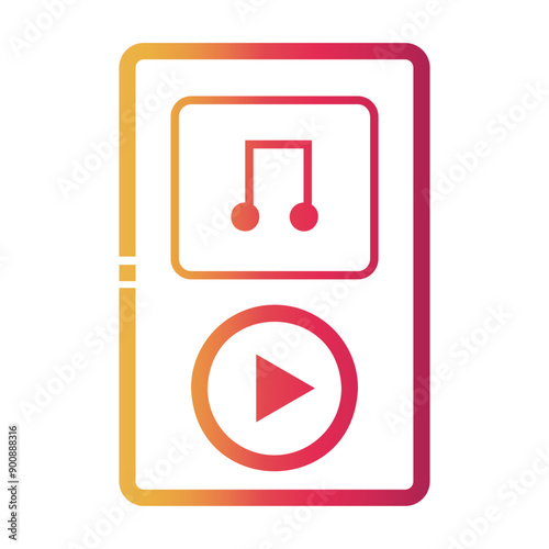 mp3 player Line Gradient Icon