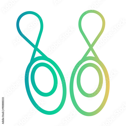 rhythmic gymnastic shoes Line Gradient Icon