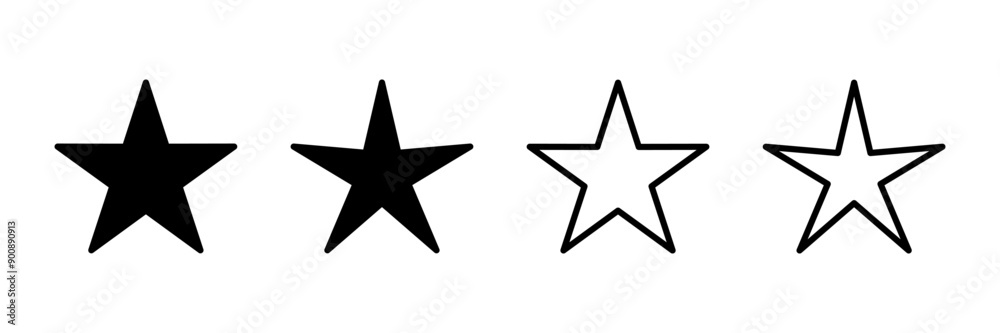 Star Icon vector isolated on white background. Star vector icon. Rating symbol Star Icon vector isolated on white background. Star vector icon. Rating symbol