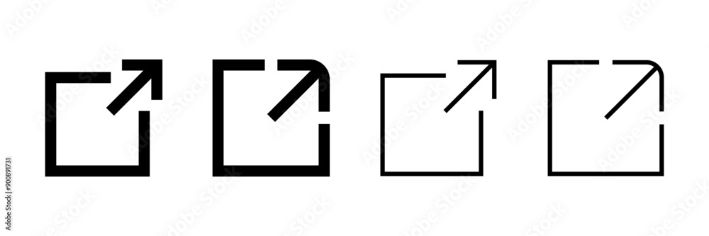 Fototapeta premium Link icon vector isolated on white background. Link vector icon. External link symbol vector icon. Hyperlink symbol