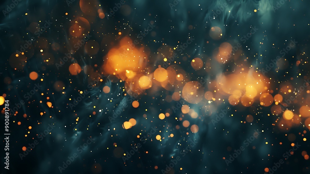 Fototapeta premium Abstract gold bokeh background with bokeh lights.