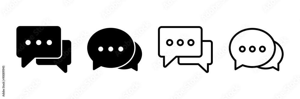 Chat icon vector isolated on white background. Chat vector icon. Speech bubble. message. contact us Chat icon vector isolated on white background. Chat vector icon. Speech bubble. message. contact us