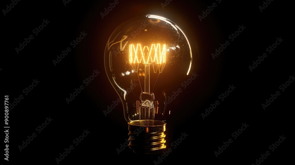 Abstract light bulb glowing against a dark background, symbolizing innovation and ideas. Abstract light bulb glowing against a dark background, symbolizing innovation and ideas.
