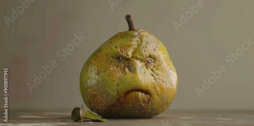 Unique Ugliness. A detailed image of an unattractive fruit