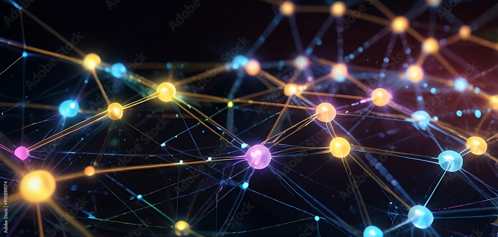 Digital Business Network A network of glowing holographic nodes and connections, representing the expansion of business relationships and partnerships. Digital Business Network A network of glowing holographic nodes and connections, representing the expansion of business relationships and partnerships.