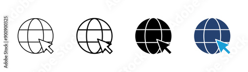 Web icon set. go to web icon. web click icon