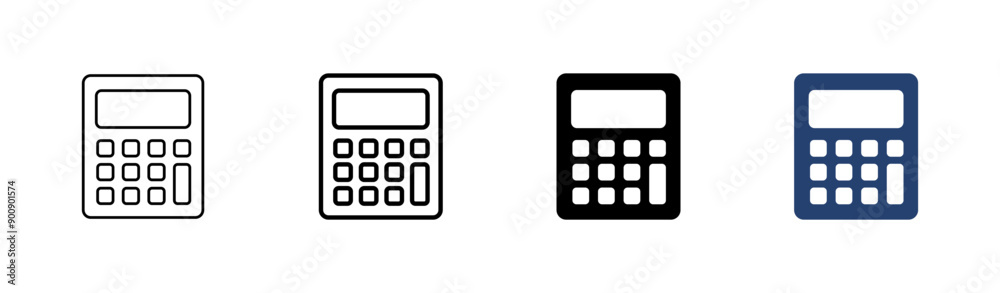 Calculator icon set. Accounting calculator icon. calculator vector Calculator icon set. Accounting calculator icon. calculator vector