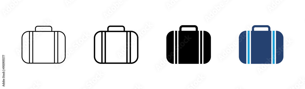 Briefcase icon set. suitcase icon. luggage symbol. Briefcase icon set. suitcase icon. luggage symbol.