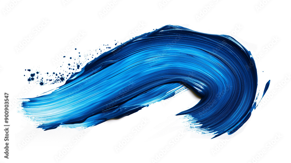 Dynamic Blue Brushstroke Expressing Creativity on a White Background in Abstract Art Dynamic Blue Brushstroke Expressing Creativity on a White Background in Abstract Art