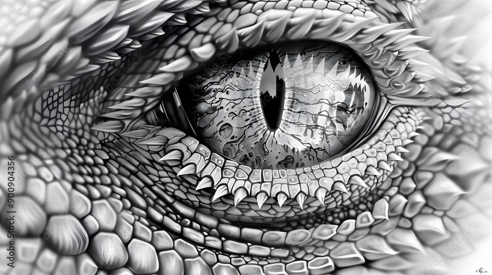 Fototapeta premium realistic dragon eye illustrations